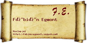 Fábián Egmont névjegykártya