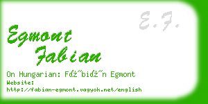 egmont fabian business card